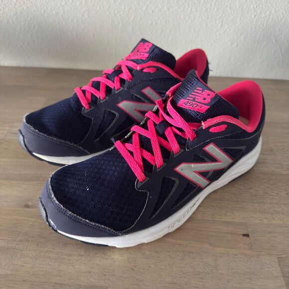 New Balance 490V4 Women's Running Shoes Sneakers Size 9 Navy Blue Pink W490CN4 - Picture 1 of 11